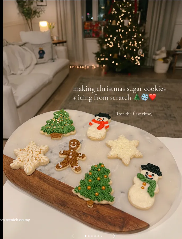 Postre navideño preparado por una estudiante