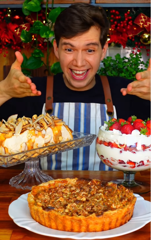 Postre navideño preparado por una estudiante
