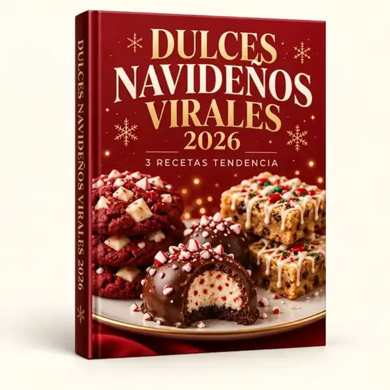 Portada 3D del bono — Postres navideños virales y en tendencia 2026